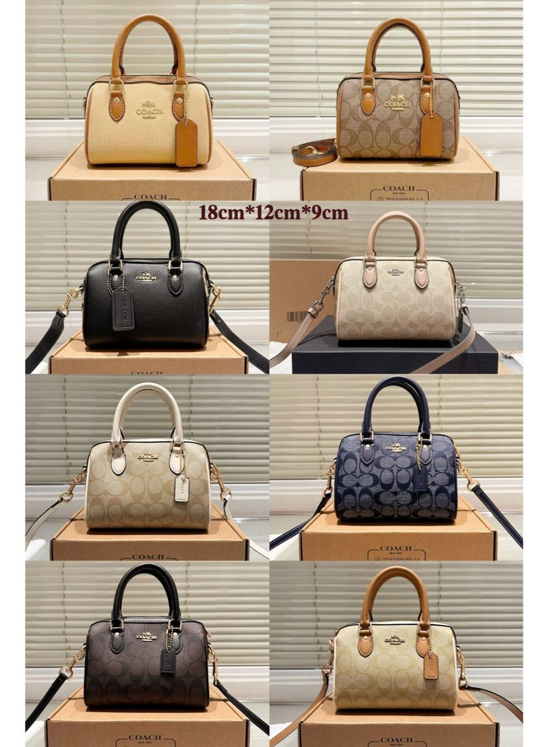 coachoutlet Coach Signature Leather Mini Handbag with Detachable Strap Authentic and Stylish - Image 2